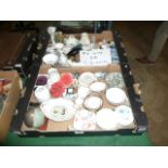 Two boxes containing a good quantity of decorative ceramics, to include examples by: Poole,