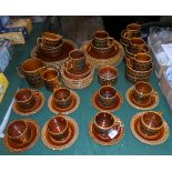 A 1970's Hornsea part-dinner service, comprising cups & saucers, dinner plates,