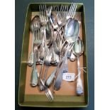 A good quantity of 19th century and later silver flatware, various dates and makers.