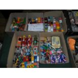 A collection of play worn die-cast vehicles to include examples by Dinky, Corgi,