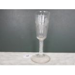 A 19th century wine glass,