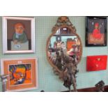 Four contemporary pictures, oils, various subjects, to include three in frames,