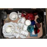 A mixed quantity of china and glass, to include: a Heathcote china part-tea service,