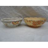 Two 1930s Crown Ducal bowls, each of scalloped-edge form,