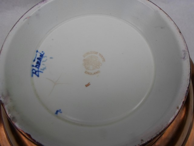 A 1920s Burgess & Leigh (Burleigh Ware) ribbed bowl, - Image 3 of 3