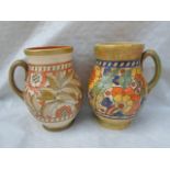 Two 1930s Crown Ducal large single-handled vases, shape number 145,