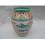 A 1940s HJ Wood Bursley Ware baluster vase, designed by Charlotte Rhead in the TL2 pattern,