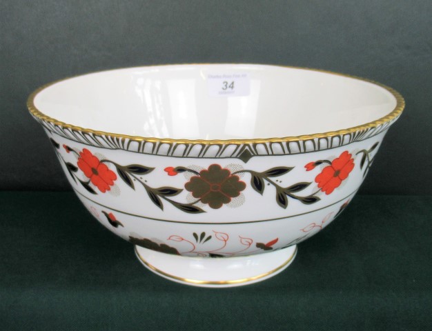 A large Royal Crown Derby bowl, decorated in the Imari palette, no. A.962, 24cm diameter.