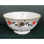 A large Royal Crown Derby bowl, decorated in the Imari palette, no. A.962, 24cm diameter.