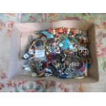 A large quantity of costume jewellery, to include: necklaces, bangles, bracelets and other items.