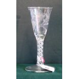 An early 19th century wine glass,