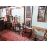 A large quantity of assorted furniture, to include a gilt finish console table,