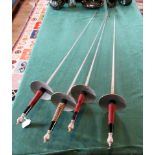A collection of four reproduction Spanish fencing épées, 108cm.