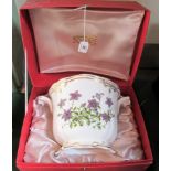 A large Spode Stafford Flowers twin handled planter, decorated with Campanula, Weigela and Lavender,