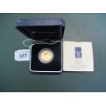 A Royal Mint issue Guernsey 1995 gold proof £25 coin,