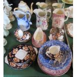 A Victorian pink lustred jug depicting dancing figures,