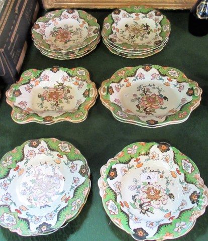 A small quantity of 19th century Masons Ironstone tableware,