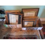 A quantity of pictures and prints, to include: Oriental themed foliate prints and others.