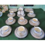 An early 20th century Paragon bone china part-tea set, a twelve place setting, comprising trios,