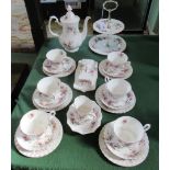 A Royal Albert Lavender Rose pattern part-tea service, a six place setting, comprising: trios,