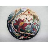 A contemporary Moorcroft plate, designed by Emma Bossons,