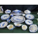 A quantity of Royal Doulton Norfolk pattern tableware, comprising: two covered tureens,