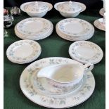 A Johnson Brothers Snowhite pattern part-dinner service, comprising: two covered tureens,