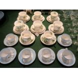 A set of six Burleigh Ware coffee cups & saucers,