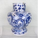 A 19th century Chinese squat baluster vase,