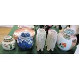 An early 20th century Chinese covered jar, together with a late 19th century Chinese covered jar,