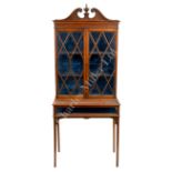 A LATE 19TH CENTURY DISPLAY CABINET MADE FROM FOUDROYANT OAK