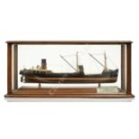 BUILDER'S MODEL FOR CARGO VESSEL S.S. THE PRESIDENT & THE EARL, BUILT BY THE AILSA SHIPBUILDING CO.