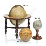 A 3IN. TERRESTRIAL POCKET GLOBE BY MALBY'S, LONDON, 1844