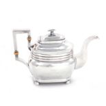 Kentucky coin silver teapot, Thomas Gray circa 1818-1820, engraved RH, and marked: T. GRAY with