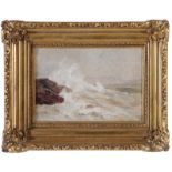 James Craig Nicoll (New York, 1846-1918) RUSHING WAVE, OQUNQUIT MAINE, 1905 oil on canvas, framed,
