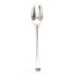 George I silver stuffing or basting spoon, Andrew Archer London dated 1717, Hanoverian pattern