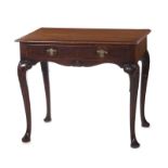 Queen Anne style walnut writing/dressing table late 19th century, H29" W33 1/2" D22" Provenance:
