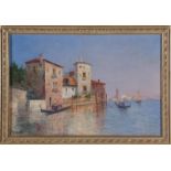 R. Van Son (late 19th/early 20th century) VENICE CANAL SCENE oil on canvas, framed, signed lower