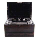 Edwardian traveling dressing case, George Betjemann & Sons London, dated 1898, brass-bound