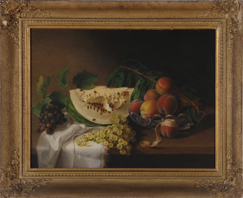 Rubens Peale (attributed to) (Pennsylvania, 1784-1865) STILL LIFE WITH FRUIT (Watermelon and