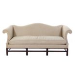 Chippendale sofa, Hickory Chair Furniture Co upholstered mahogany, BH34 1/2" SH19 1/2" W84" D32"