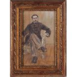 Jean Francois Raffaelli (French, 1850-1924) PORTRAIT DE GUSTAVE GEFFROY oil on cardboard, framed,
