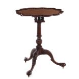 Georgian style mahogany tilt-top tea table, Baker H28" Dia.22 1/2" Provenance: South Carolina