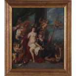 Italian school, 19th century ALLEGORICAL SCENE oil on copper, unsigned H17" W14 1/8" Provenance: