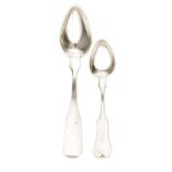 Southern coin silver spoons, Kentucky circa 1820-38, comprising: 6 engraved MBF and AO by