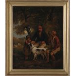 George Morland (manner of) (British, 1763-1804) LONG DAY, oil on canvas, framed, unsigned, H15" W12"