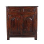 Louis XV Provincial walnut side cabinet mid 18th century, drawers, panel sides and doors; H50"