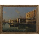 Antoine Bouvard (French, 1840-1920) SUNSET VIEW OF DOGE'S PALACE, VENICE oil on canvas, framed,