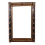 Continental painted and carved giltwood overmantle mirror second quarter 19th century, Classical