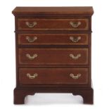 Tradition House inlaid mahogany chest of drawers H30 1/2"" W26"" D14"" Provenance: South Carolina